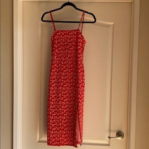 Red Zara Midi Dress